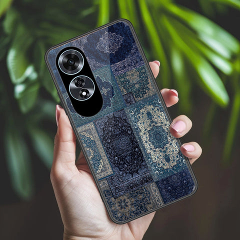 Oppo A60 Cover - ONation Persian Rugs Series 2 - HQ Ultra Shine Premium Infinity Glass Soft Silicon Borders Case