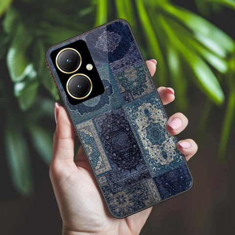 Vivo Y35m Plus Cover - ONation Persian Rugs Series 2 - HQ Ultra Shine Premium Infinity Glass Soft Silicon Borders Case