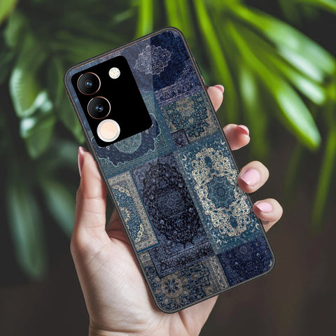 Vivo V29e Cover - ONation Persian Rugs Series 2 - HQ Ultra Shine Premium Infinity Glass Soft Silicon Borders Case