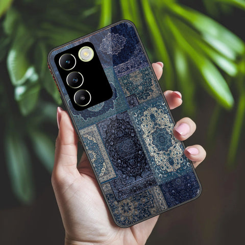 Vivo V30 Lite 4G Cover - ONation Persian Rugs Series 2 - HQ Ultra Shine Premium Infinity Glass Soft Silicon Borders Case