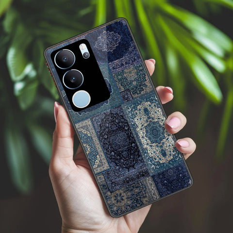 Vivo V29 Cover - ONation Persian Rugs Series 2 - HQ Ultra Shine Premium Infinity Glass Soft Silicon Borders Case