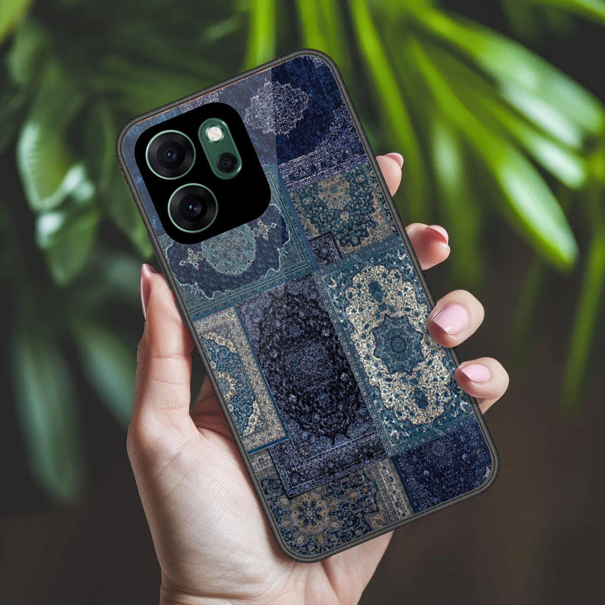 Oppo Reno 14F Cover - ONation Persian Rugs Series 2 - HQ Ultra Shine Premium Infinity Glass Soft Silicon Borders Case (Fast Delivery)
