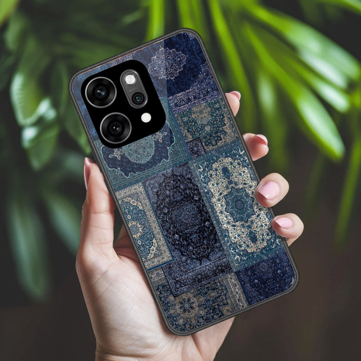 Oppo Reno 14 Cover - ONation Persian Rugs Series 2 - HQ Ultra Shine Premium Infinity Glass Soft Silicon Borders Case (Fast Delivery)