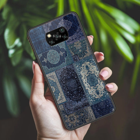 Xiaomi Poco X3 NFC Cover - ONation Persian Rugs Series 2 - HQ Ultra Shine Premium Infinity Glass Soft Silicon Borders Case