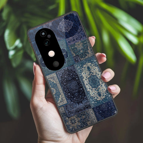 Vivo V40 Pro Cover - ONation Persian Rugs Series 2 - HQ Ultra Shine Premium Infinity Glass Soft Silicon Borders Case