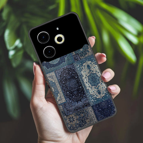 Tecno Pova 6 Cover - ONation Persian Rugs Series 2 - HQ Ultra Shine Premium Infinity Glass Soft Silicon Borders Case
