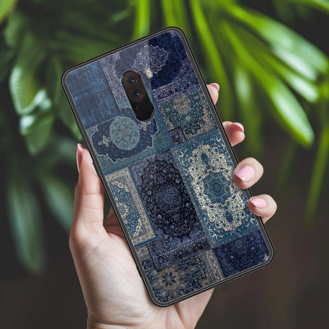 Xiaomi Pocophone F1 Cover - ONation Persian Rugs Series 2 - HQ Ultra Shine Premium Infinity Glass Soft Silicon Borders Case