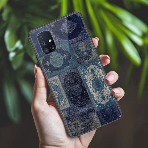 Samsung Galaxy M51 Cover - ONation Persian Rugs Series 2 - HQ Ultra Shine Premium Infinity Glass Soft Silicon Borders Case