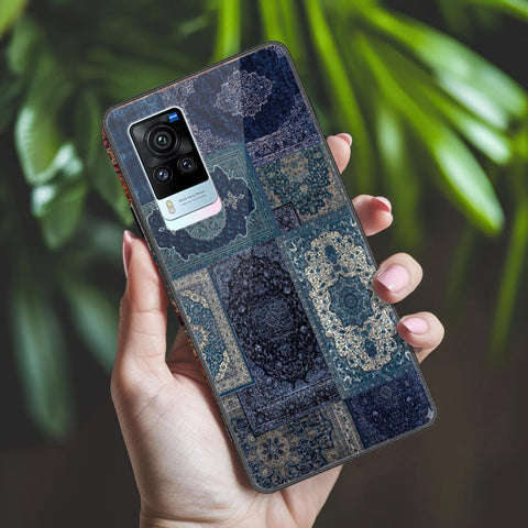 Vivo X60 Cover - Onation Persian Rugs Series 2 - HQ Ultra Shine Premium Infinity Glass Soft Silicon Borders Case