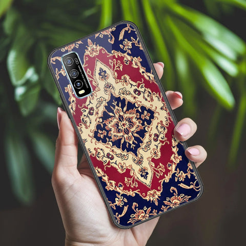 Vivo Y70s Cover - ONation Persian Rugs Series 2 - HQ Ultra Shine Premium Infinity Glass Soft Silicon Borders Case