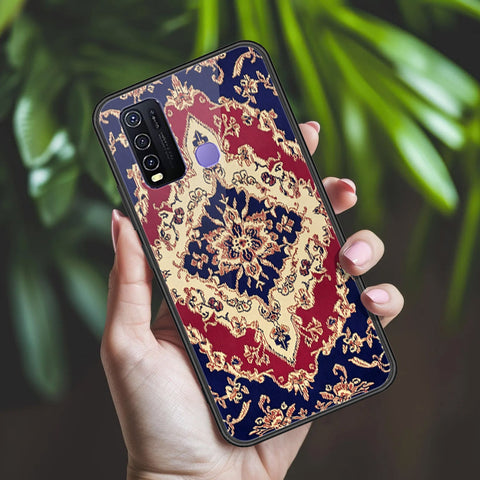 Vivo Y50 Cover - ONation Persian Rugs Series 2 - HQ Ultra Shine Premium Infinity Glass Soft Silicon Borders Case