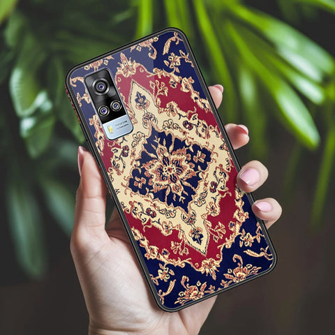 vivo Y33 Cover - ONation Persian Rugs Series 2 - HQ Ultra Shine Premium Infinity Glass Soft Silicon Borders Case