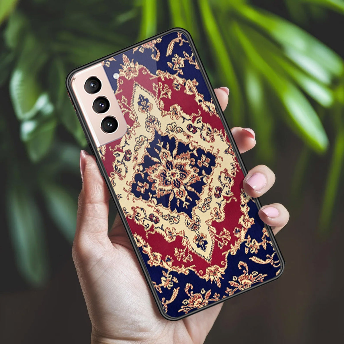 Samsung Galaxy S21 Plus 5G Cover - ONation Persian Rugs Series 2 - HQ Ultra Shine Premium Infinity Glass Soft Silicon Borders Case (Fast Delivery)