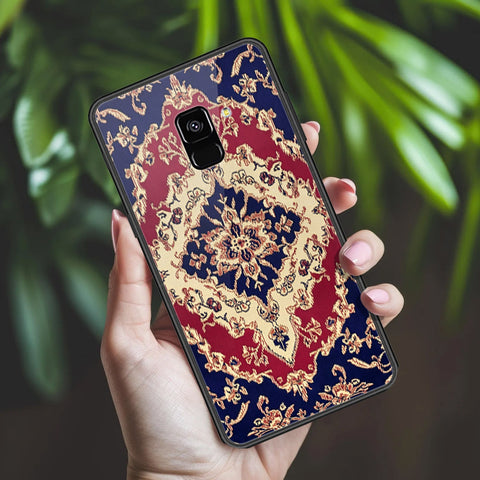 Samsung Galaxy A8 2018 Cover - ONation Persian Rugs Series 2 - HQ Ultra Shine Premium Infinity Glass Soft Silicon Borders Case
