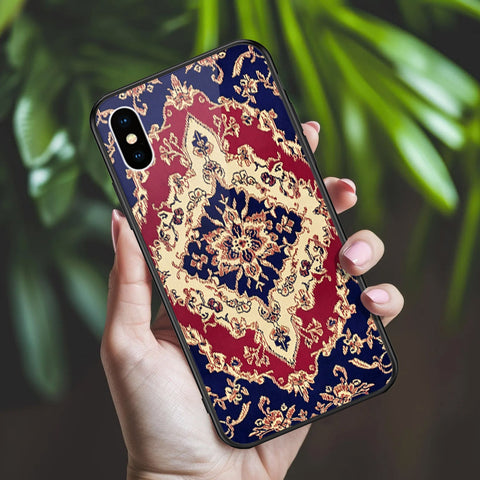 iPhone XS / X - ONation Persian Rugs Series 2 - HQ Ultra Shine Premium Infinity Glass Soft Silicon Borders Case