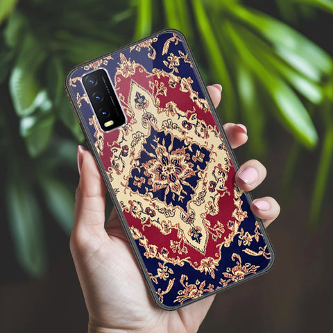 Vivo Y20i Cover - ONation Persian Rugs Series 2 - HQ Ultra Shine Premium Infinity Glass Soft Silicon Borders Case