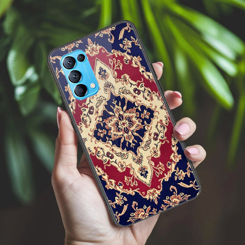 Oppo Find X3 Lite Cover - ONation Persian Rugs Series 2 - HQ Ultra Shine Premium Infinity Glass Soft Silicon Borders Case