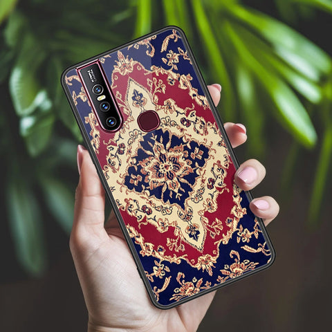 Vivo V15 Cover - ONation Persian Rugs Series 2 - HQ Ultra Shine Premium Infinity Glass Soft Silicon Borders Case