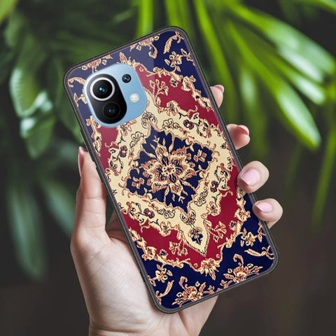 Xiaomi Mi 11 Cover - ONation Persian Rugs Series 2 - HQ Ultra Shine Premium Infinity Glass Soft Silicon Borders Case