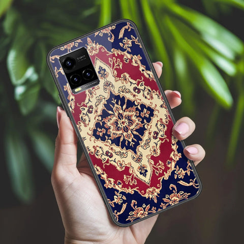 Vivo Y33s Cover - ONation Persian Rugs Series 2 - HQ Ultra Shine Premium Infinity Glass Soft Silicon Borders Case