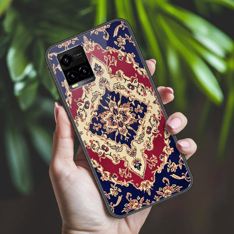Vivo Y21s Cover - ONation Persian Rugs Series 2 - HQ Ultra Shine Premium Infinity Glass Soft Silicon Borders Case
