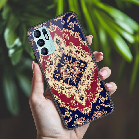 Oppo Reno 6 Cover - ONation Persian Rugs Series 2 - HQ Ultra Shine Premium Infinity Glass Soft Silicon Borders Case