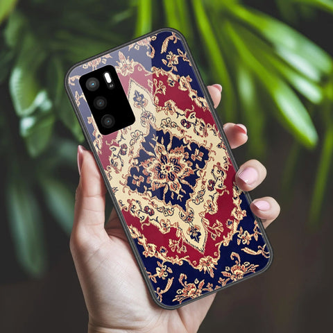 Oppo A16 Cover - ONation Persian Rugs Series 2 - HQ Ultra Shine Premium Infinity Glass Soft Silicon Borders Case