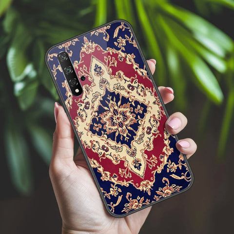 Honor 20 Cover - ONation Persian Rugs Series 2 - HQ Ultra Shine Premium Infinity Glass Soft Silicon Borders Case