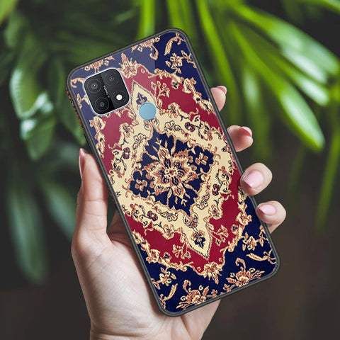 Oppo A15 Cover - ONation Persian Rugs Series 2 - HQ Ultra Shine Premium Infinity Glass Soft Silicon Borders Case