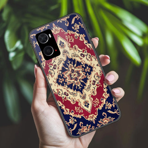 Oppo A76 Cover - ONation Persian Rugs Series 2 - HQ Ultra Shine Premium Infinity Glass Soft Silicon Borders Case