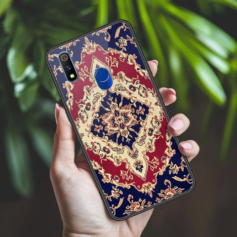 Realme 3 Pro Cover - ONation Persian Rugs Series 2 - HQ Ultra Shine Premium Infinity Glass Soft Silicon Borders Case