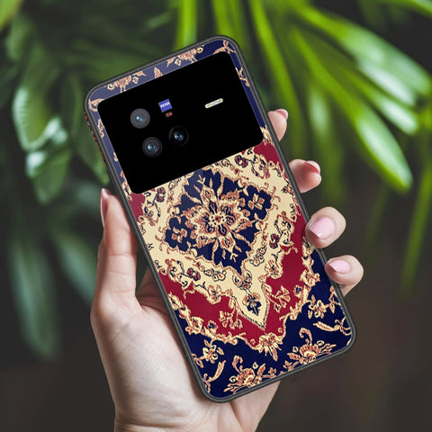 Vivo X80 Cover - ONation Persian Rugs Series 2 - HQ Ultra Shine Premium Infinity Glass Soft Silicon Borders Case