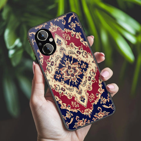 Oppo A96 Cover - ONation Persian Rugs Series 2 - HQ Ultra Shine Premium Infinity Glass Soft Silicon Borders Case