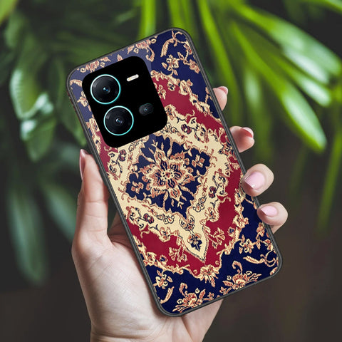 Vivo V25 5G Cover - ONation Persian Rugs Series 2 - HQ Ultra Shine Premium Infinity Glass Soft Silicon Borders Case