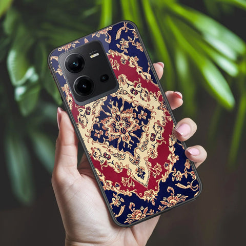 Vivo V25e Cover - ONation Persian Rugs Series 2 - HQ Ultra Shine Premium Infinity Glass Soft Silicon Borders Case