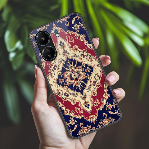 Xiaomi Redmi 13C Cover - ONation Persian Rugs Series 2 - HQ Ultra Shine Premium Infinity Glass Soft Silicon Borders Case