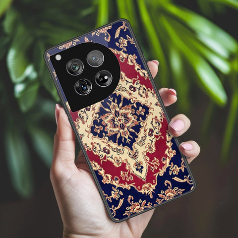 OnePlus 12 Cover - ONation Persian Rugs Series 2 - HQ Ultra Shine Premium Infinity Glass Soft Silicon Borders Case