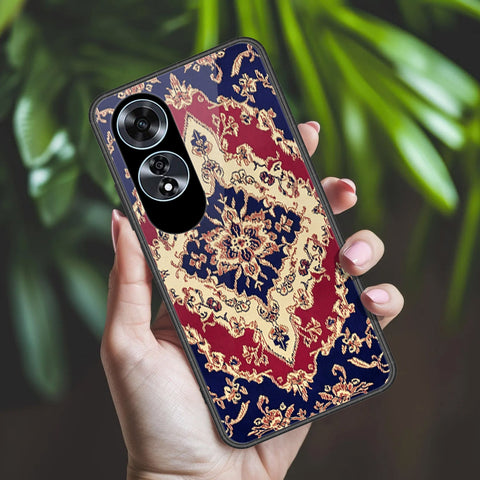 Oppo A60 Cover - ONation Persian Rugs Series 2 - HQ Ultra Shine Premium Infinity Glass Soft Silicon Borders Case
