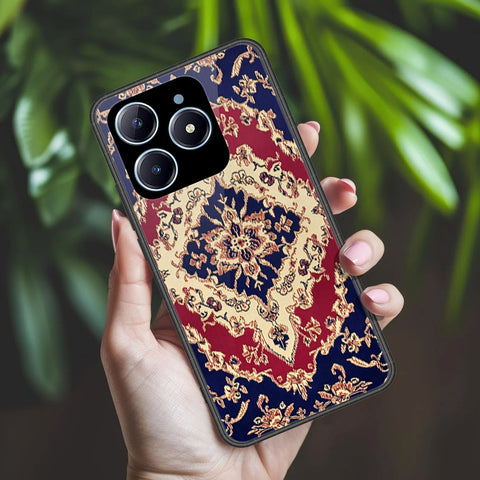 Realme Narzo N61 Cover - ONation Persian Rugs Series 2 - HQ Ultra Shine Premium Infinity Glass Soft Silicon Borders Case