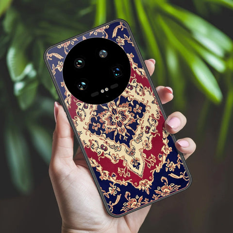 Xiaomi 14 Ultra Cover - ONation Persian Rugs Series 2 - HQ Ultra Shine Premium Infinity Glass Soft Silicon Borders Case