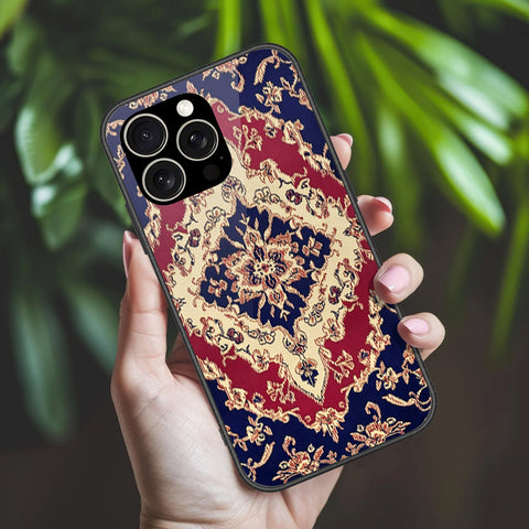 IPhone 15 Pro Cover - ONation Persian Rugs Series 2 - HQ Ultra Shine Premium Infinity Glass Soft Silicon Borders Case