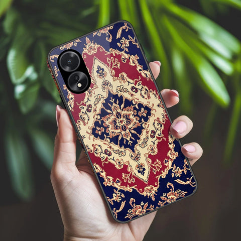 Oppo A18 Cover - ONation Persian Rugs Series 2 - HQ Ultra Shine Premium Infinity Glass Soft Silicon Borders Case
