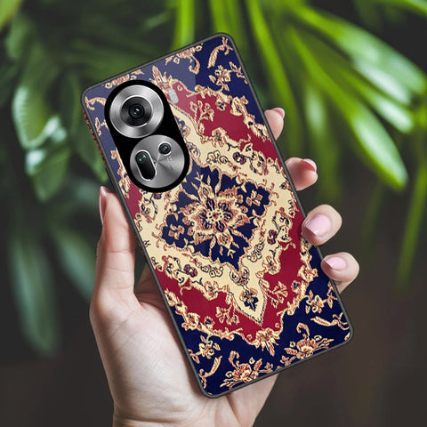 Oppo Reno 11 5G Cover - ONation Persian Rugs Series 2 - HQ Ultra Shine Premium Infinity Glass Soft Silicon Borders Case