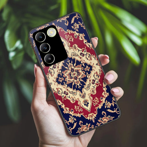 Vivo Y100 4G Cover - ONation Persian Rugs Series 2 - HQ Ultra Shine Premium Infinity Glass Soft Silicon Borders Case
