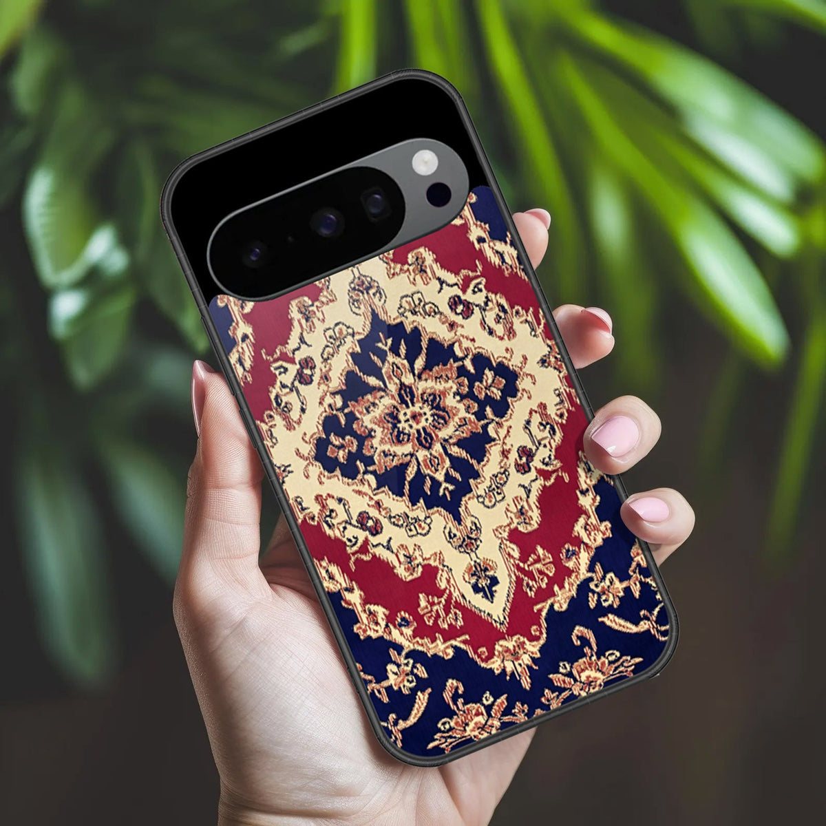 Google Pixel 9 Pro XL Cover - ONation Persian Rugs Series 2 - HQ Ultra Shine Premium Infinity Glass Soft Silicon Borders Case (Fast Delivery)