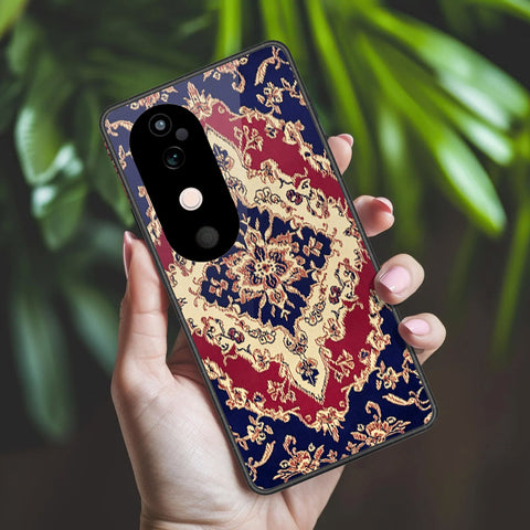Vivo V40 Cover - ONation Persian Rugs Series 2 - HQ Ultra Shine Premium Infinity Glass Soft Silicon Borders Case