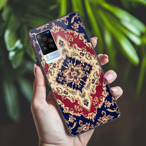 Vivo X60 Pro Cover - ONation Persian Rugs Series 2 - HQ Ultra Shine Premium Infinity Glass Soft Silicon Borders Case