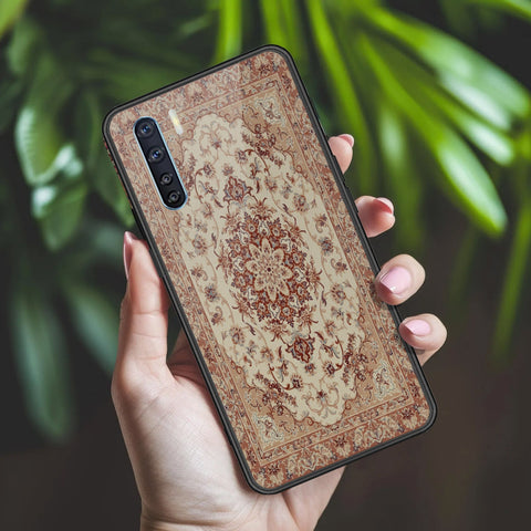 Oppo A91 Cover - ONation Persian Rugs Series 2 - HQ Ultra Shine Premium Infinity Glass Soft Silicon Borders Case