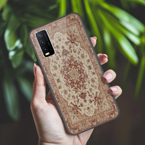 Vivo Y20i Cover - ONation Persian Rugs Series 2 - HQ Ultra Shine Premium Infinity Glass Soft Silicon Borders Case