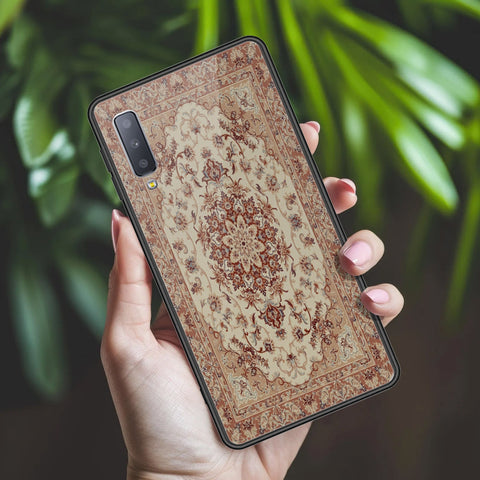 Samsung Galaxy A7 2018 Cover - ONation Persian Rugs Series 2 - HQ Ultra Shine Premium Infinity Glass Soft Silicon Borders Case